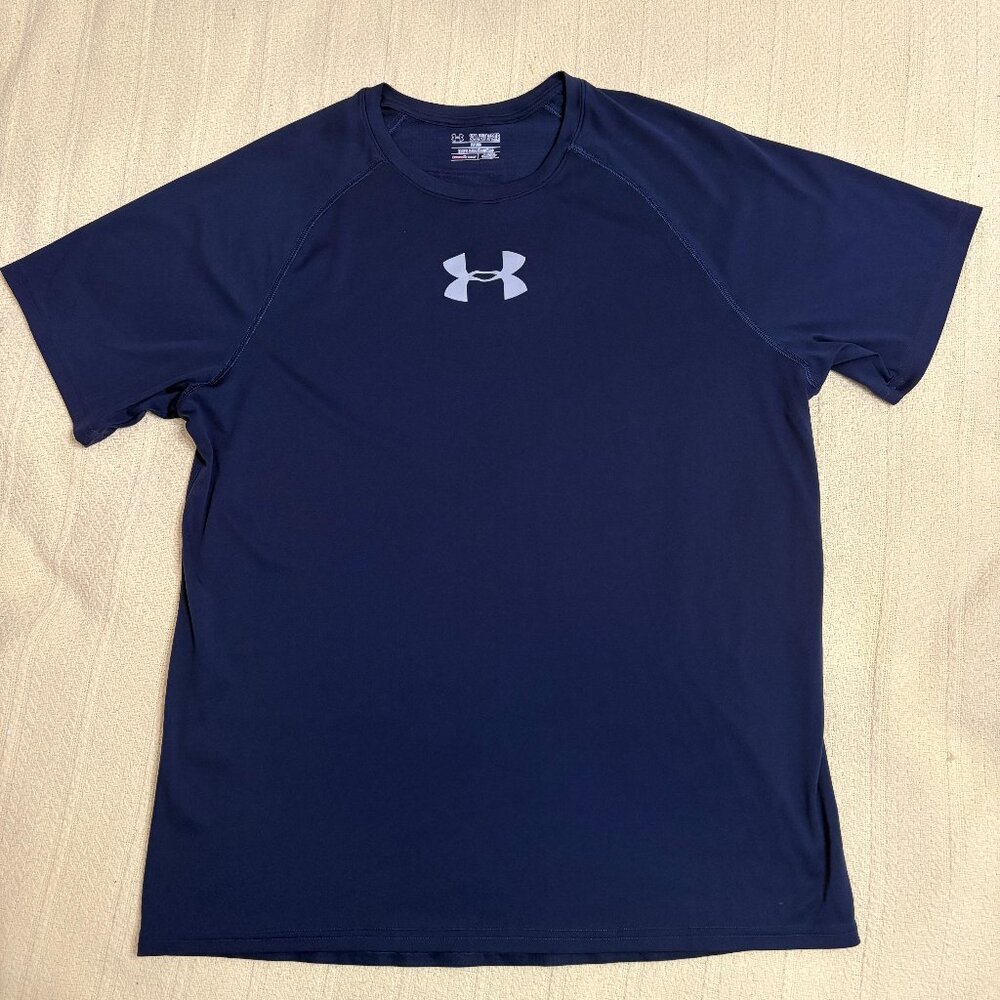 Men's Under Armour Heat Gear Fitted Shirt 2XL Blue